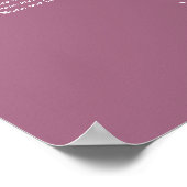 Mauve 9 Table Wedding Chart Poster (Ecke)
