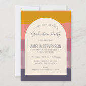 Mauve Abstrakt Geometric Foto Graduation Party Einladung (Vorderseite)