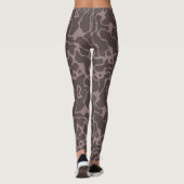 Mauve Abstrakt Leggings (Rückseite)