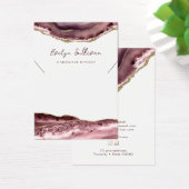 Mauve agate Halskette-Display-Karte (Schreibtisch)