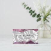 Mauve Agate Silver Glam Stylist Appointment Visitenkarte (Stehend Vorderseite)