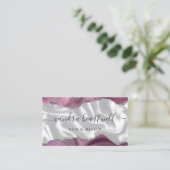 Mauve Agate Silver Glitter Luxury Stylist Visitenkarte (Stehend Vorderseite)
