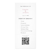 Mauve Ampersand Hochzeit | Programm | QR Code (Vorne)
