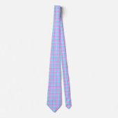 Mauve and Coastal Mist Plaid Neck Tie Krawatte (Vorderseite)