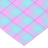 Mauve and Coastal Mist Plaid Pink Blue Kurzer Tischläufer (Ecke)
