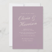 mauve and cream wedding invitation einladung (Vorderseite)