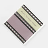 Mauve and Plum floral Elegant Serviette (Ecke)