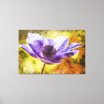 Mauve Anemone Blume Acrylmalerei