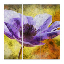 Mauve Anemone Blume Acrylmalerei