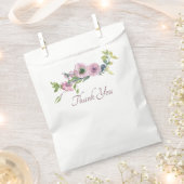 Mauve Aquarell Blumendanke Geschenktütchen (Ausgeschnitten)