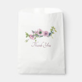 Mauve Aquarell Blumendanke Geschenktütchen (Vorderseite)