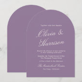 Mauve Arch Garden Wedding Invitation Einladung (Vorne/Hinten)