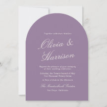 Mauve Arch Garden Wedding Invitation