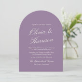 Mauve Arch Garden Wedding Invitation Einladung (Stehend Vorderseite)