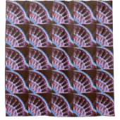 MAUVE ARCHITEKTURELLE FANS DUSCHVORHANG (Vorderseite)