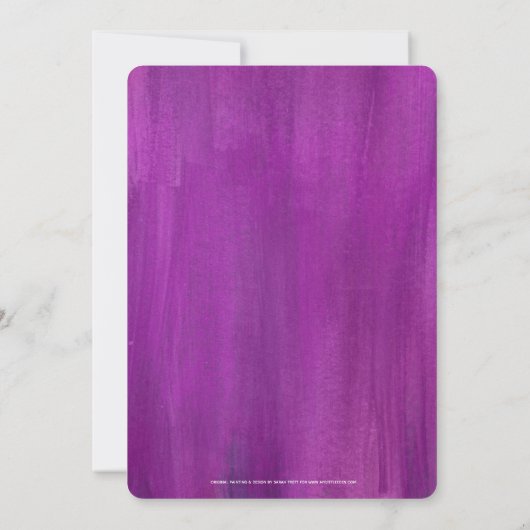 Mauve Art Probe Dinner vor uns lädt ein Einladung (Rückseite)