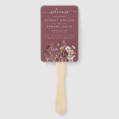 Mauve Autumn Floral Wedding Programm Fächer (Vorderseite)