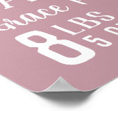 Mauve Baby Girl Birth Stats Keepake Poster (Ecke)