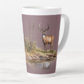 Mauve background Deer Scene (matches with journal) Milchtasse (Rechte Ecke)