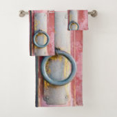 Mauve Badezimmer Handtuchhalter sperren Set (Insitu)