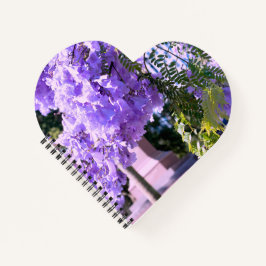 Mauve Bell Heart Notizblock