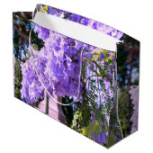 Mauve Bell Tree Paper Shopping Bag Große Geschenktüte (Rückseite Schrägansicht)