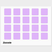 Mauve, blass violetter Hex-Code e0b0ff Quadratischer Aufkleber (Blatt)