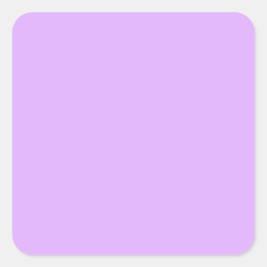 Mauve, blass violetter Hex-Code e0b0ff Quadratischer Aufkleber (Vorderseite)