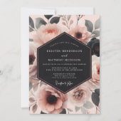 Mauve Bloom Romantic Wedding Einladung (Vorderseite)