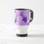 Mauve Bloral Reisebecher (VorderseiteRechts)