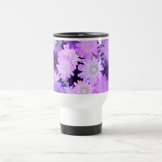 Mauve Bloral Reisebecher (Mittel)