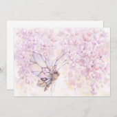Mauve Blossom & Butterfly Einladung (Vorne/Hinten)