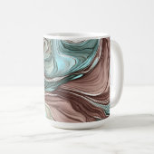 Mauve Blue Aqua Swirling Tasse (VorderseiteRechts)