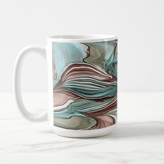 Mauve Blue Aqua Swirling Tasse (Links)