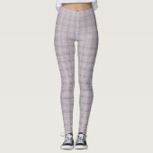 Mauve Blue Grid Karos I Leggings (Vorderseite)
