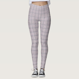 Mauve Blue Grid Karos I Leggings