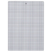 Mauve Blue Grid Karos II Klemmbrett (Rückseite)