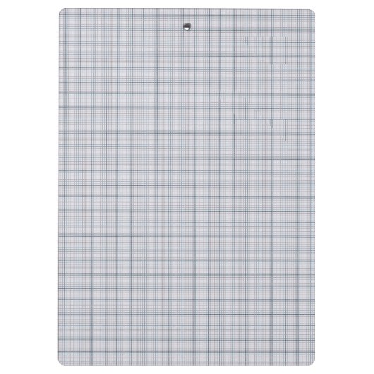 Mauve Blue Grid Karos II Klemmbrett (Rückseite)