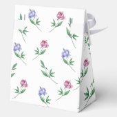 Mauve Blue Peonies Floral Wedding Geschenkschachtel (Rückseite)