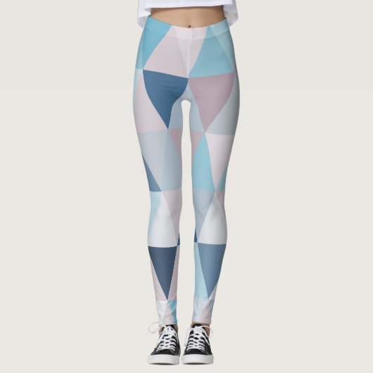 Mauve Blue Triangle A Leggings (Vorderseite)