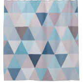 Mauve Blue Triangle B Duschvorhang (Vorderseite)