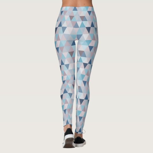 Mauve Blue Triangle C Leggings (Rückseite)