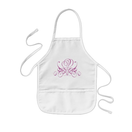Mauve Blühte Rose Designer Bib Kinderschürze (Vorne)