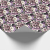 Mauve Blume Bouquet mit Gipskraut Geschenkpapier (Ecke)