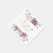 Mauve Blume Elegant Botanical Mr. and Mrs. Serviette (Ecke)