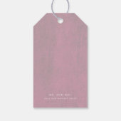 Mauve Blume Elegant Vielen Dank Geschenkanhänger (Rückseite)