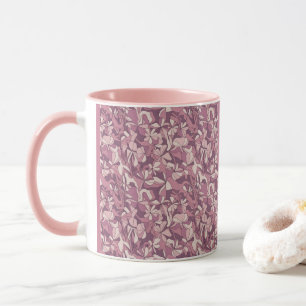 Mauve Blumenmuster Rosa Combo Tasse