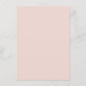 Mauve Blush Pink Blume Baby Showkarte Begleitkarte (Rückseite)
