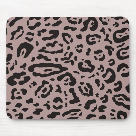 Mauve Blush Pink Cheetah Leopard Tierdruck Mousepad (Vorne)