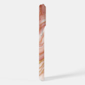 Mauve Blush Pink Red Gold Marmor Muster iPhone Hülle (Rechte Seite)